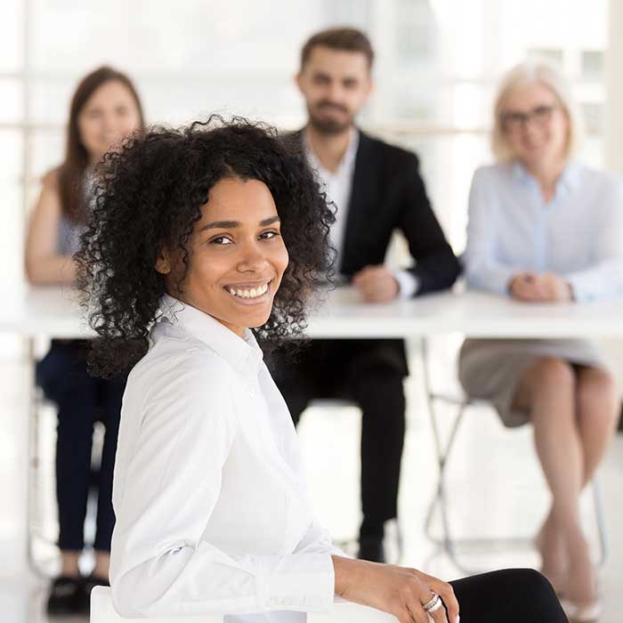 woman at job interview